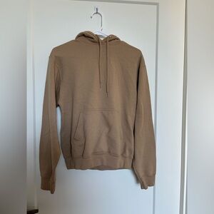 Plain Beige Hoodie - S